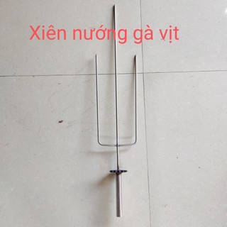 Xiên nướng gà vịt cho máy quay tự động/ xiên 3 cạnh nướng gà vịt( xích to xe máy)