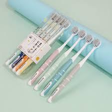 Set 4 Bàn Chải Ecersu Nhật Bản Nano Bạc Kháng Khuẩn Lông Siêu Mềm Mượt - Bảo Vệ Lợi