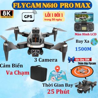 Máy Bay Flycam Camera 8k Zlife N610 Pro Max, update Z619 Có GPS Tự Bay Về, Cảm Biến Chống VaĐập, Động Cơ Không Chổi Than