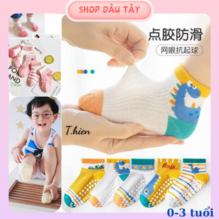  Tất lưới chống trượt cho bé vớ cho bé tất bé trai tất bé gái phụ kiện quần áo trẻ sơ sinh 0-3 tuổi 