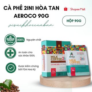 Cà Phê Hòa Tan 2in1 - Hộp 90g - 18g/gói/5 gói - chứng nhận Rainforest Alliance