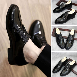 Giày buộc dây nam, giày derby da nam da bóng mã l162
