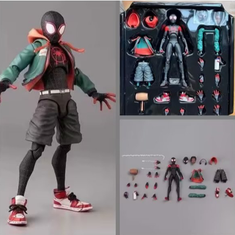 Mô Hình Marvel SHF Spider-Man Into the Spider-Verse 2 Miles Hộp Màu Nhện