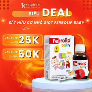 Ferrolip baby sắt hữu cơ nhỏ giọt vị đào cho bé 30ml