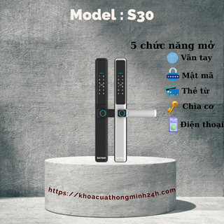 SAIYANAI Khóa cửa thông minh Model S30 - Phù hợp cửa nhôm kính, nhôm xingfa