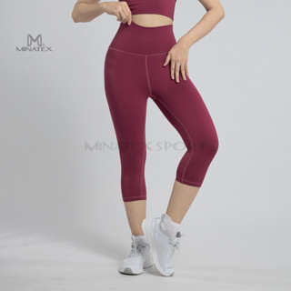 MINATEX - L1,L2 - Quần lửng nâng mông chất đẹp tập gym yoga chạy bộ, vải đứng form co giãn 4 chiều dày dặn, k rão nhão