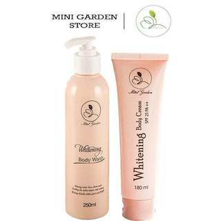 [HÀNG CHÍNH HÃNG] Combo Sữa Tắm & Kem Body Men Bia MiniGarden size đại dưỡng da an toàn hiệu quả