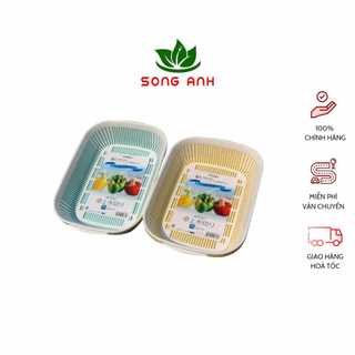 Rổ đựng hoa quả 2 lớp Nakaya Nhật Bản, cực kì tiện lợi đựng hoa quả, rau củ... giao màu ngẫu nhiên