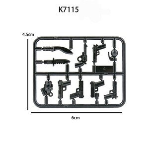 Moc đồ chơi lắp ráp phụ kiện army lắp ráp 1 vỉ phụ kiện moc sáng tạo