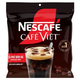 Cà phê đen đá nescafé cà phê việt 560g - 35 gói