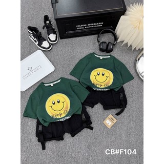 Bộ mặt cười bé trai quần kaki mềm đẹp