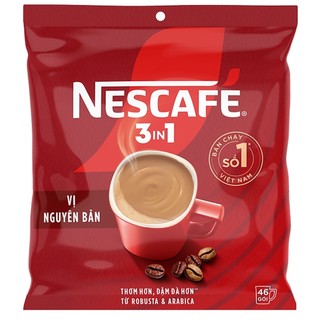 Cà phê sữa nescafé đỏ 3 in 1 đậm đà hài hòa 782g - túi 46 gói x 16g