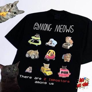 Áo Vớ Vẩn - Among Meow Mèo Cực cute in 2 mặt - Áo thun local brand Among Us quà tặng bạn bè - Cotton 100% Unisex Nam Nữ