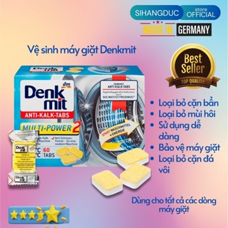 Viên vệ sinh, tẩy lồng giặt Denkmit làm sạch loại bỏ cặn bẩn mùi hôi hiệu quả an toàn (lẻ 1 viên )