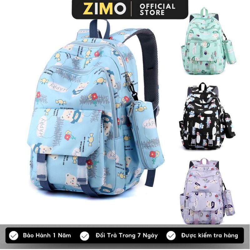Balo nữ đi học thời trang kèm túi bút ,Cặp đi học cho bé trai bé gái Ba lô nữ cấp 1 cấp 2 hàn quốc c