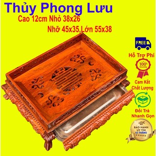 Khay trà chân qùy bằng gỗ hương,bàn trà phòng khách rồng trầu gỗ