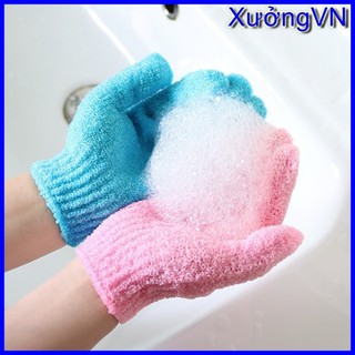 Găng tay tẩy da chết, tẩy tế bào chết cơ thể - bao tay, găng tay tắm tẩy da chết tạo bọt nhiều màu