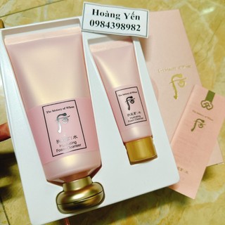 Set sữa rửa mặt đông y Whoo hồng Hydrating foam cleanser special set (180ml+40ml) Nội địa Hàn Quốc