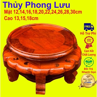 Đế kê bát hương kỷ tròn chân váy gỗ hương cao 13,14,15,18cm