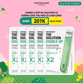 Combo 5 mặt nạ the face shop the solution pore care