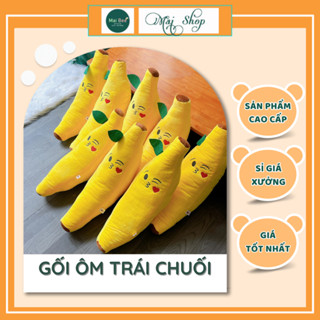 Gấu bông hình quả chuối, gối ôm trái chuối mặt cười kt 60cm, gấu bông cho bé Maibee shop hàng cao cấp