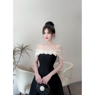 Đầm Tafta FD Hoa Ngực Lily