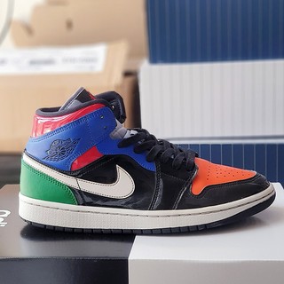 Giày JD1 Jordan 1 Mid Multi Patent, size 40.5, real 2hand