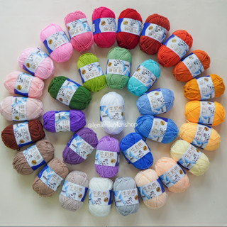   Siêu rẻ  Len Milk Bò 50g - len milk cotton chuyên móc thú bông Amigurumi móc búp bê 