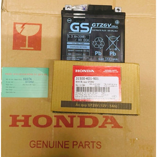 Bình ắc quy điện honda gtz6v 12v-5a cho ab 125, vario, pcx, sh mode, lead 125, sh việt chính hãng honda