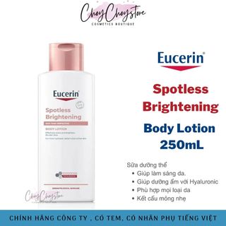 (TEM CTY)  Sữa Dưỡng Thể Eucerin Spotless Brightening Body Lotion 250mL Giúp Dưỡng Trắng Da, Mềm Mịn Da