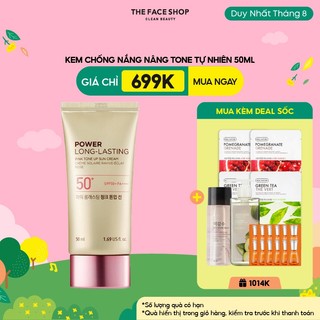 Kem Chống Nắng THE FACE SHOP Nâng Tông Da Pink Tone Up Spf50+ 50Ml