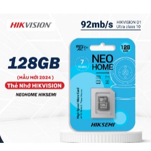 Thẻ nhớ Micro SD HIKSEMI (HIKVISION) 32GB 64GB 128GB Class 10 tốc độ 92MB/s Chuyên Ghi Hình Cho Camera - Hàng Chính