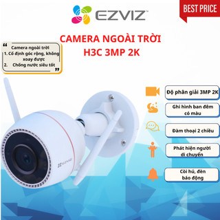 Camera Wifi ngoài trời EZVIZ H3C cố định, góc quan sát rộng độ phân giải 5MP/4MP/3MP/2MP chính hãng