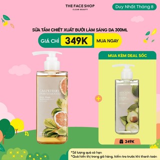 Gel Tắm Chiết Xuất Bưởi Hồng THE FACE SHOP Grapefruit Body Wash 300Ml