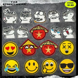 Sticker ủi áo cao cấp, miếng dán quần áo làm Patch ủi, miếng vá quần áo,vá áo phao,BALO