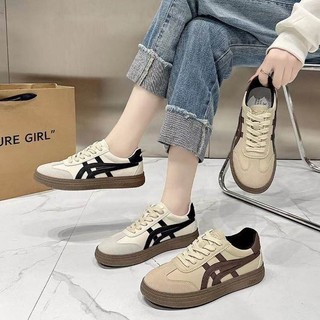Giày thể thao - giày sneakers nữ basic sọc chéo độn 3p qccc