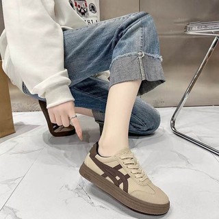 Giày Thể Thao - Giày Sneakers Nữ Basic Sọc Chéo Độn 3p QCCC