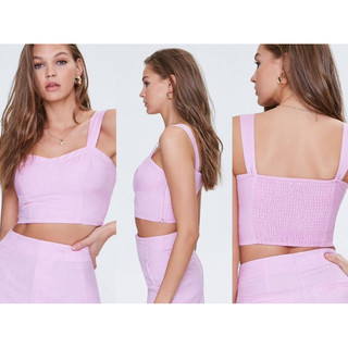 HIPU.VNXK - Áo linen F21 croptop cúp ngực smoking lưng.