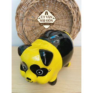 Heo đất gấu trúc vàng size L ( dài 24cm )