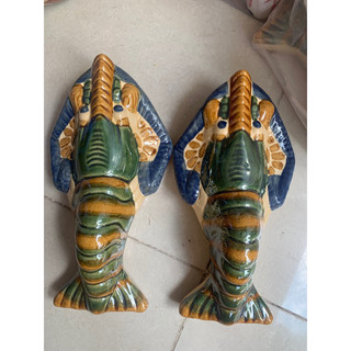 cặp tôm  và cặp cá trang trí 27 cm