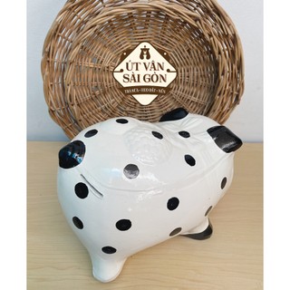 Heo đất chó đóm trắng L ( 24x15x17 )