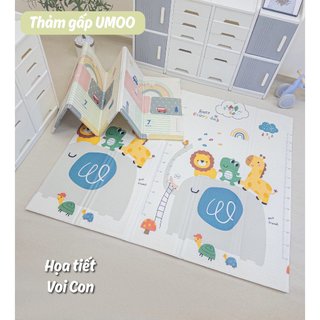 Thảm gấp gọn, thảm chơi cho bé Umoo 1,5cm nhiều họa tiết [BabyUS]