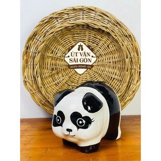 Heo đất tiết kiệm Gấu trúc trắng size M ( 18x10x13 )