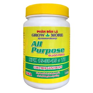 Phân Bón Lá NPK Growmore 15-30-15+TE Kích Hoa, Phát Triển Rễ - Tăng Đậu Quả (100g)