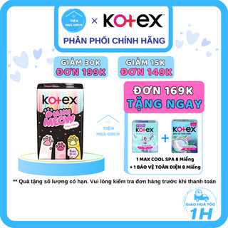 - bvs kotex mini meow - gói 8 miếng băng vệ sinh minimeow mặt bông siêu mềm 24cm - nhi.tnl