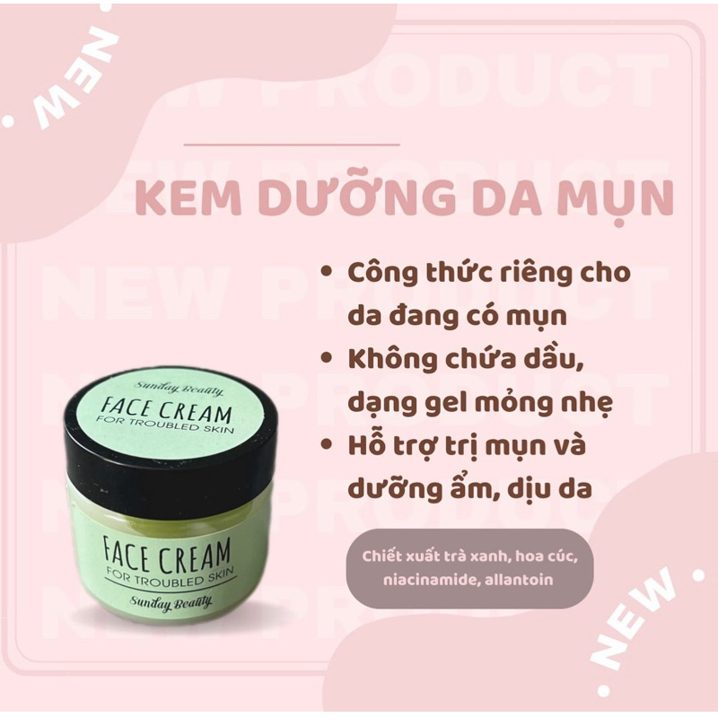 Kem dưỡng da mụn/ nhạy cảm handmade