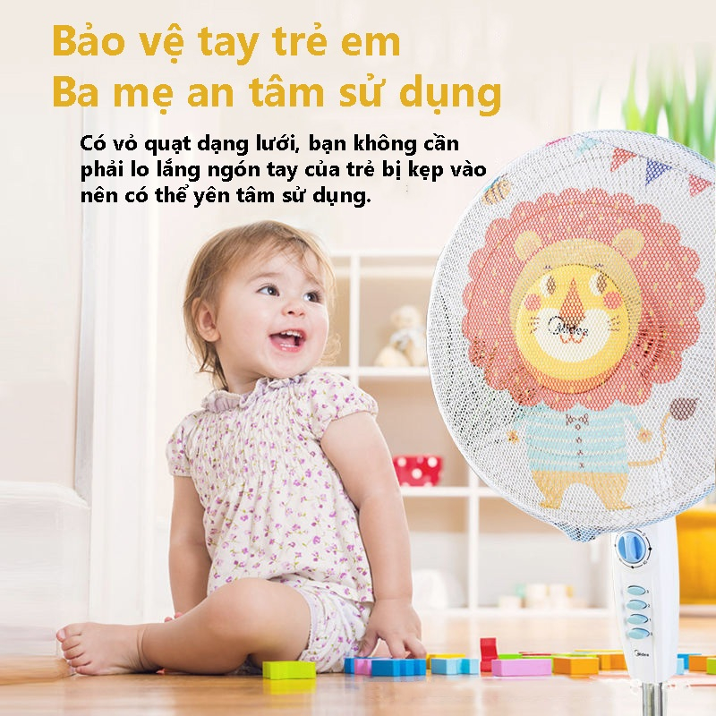 HELLO SHOP Lưới Vải Bọc Quạt Vải Ren Có Dây Rút An Toàn Cho Bé - Họa Tiết Dễ Thương Lưới bảo vệ quạt