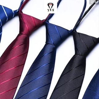 (lụa dày)Cà vạt nam thắt sẵn dây kéo kiểu dáng Hàn Quốc đủ màu đủ kiểu bản 6cm 8cm dài 46-48cm