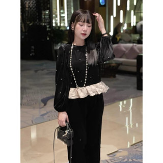    40 - 110kg   Set nhung đính đá cao cấp bộ nhung bigsize chất mềm đẹp 