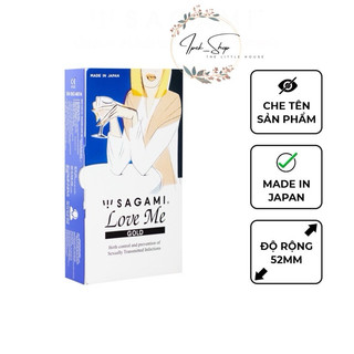 Bao cao su SAGAMI Love Me Gold kiểu trơn truyền thống - Hộp 10 Pcs - Ipek_Shop